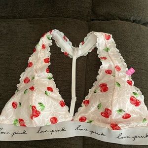 Lace halter bralette